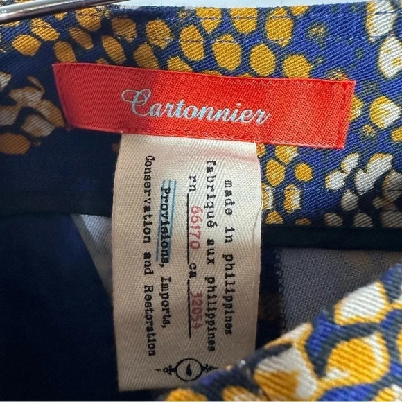 Cartonnier Anthropologie Printed Wide Leg Cropped Pants Size 4 - Picture 6 of 9